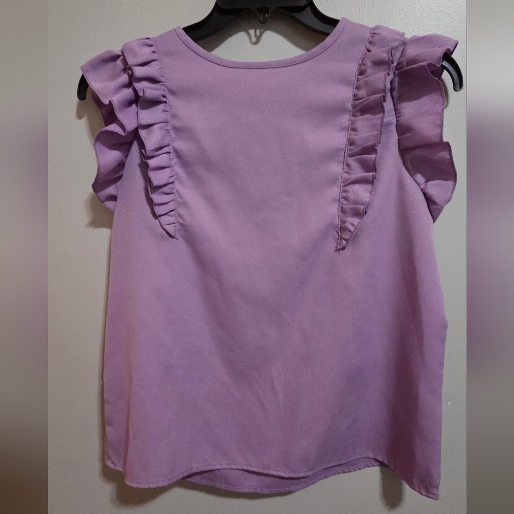 SHEIN Lavender Ruffle Sleeve Dress